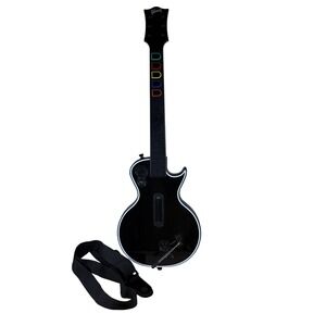 Gibson Guitar Hero Les Paul Wireless Controller PS3 Black White Strap 95121.805